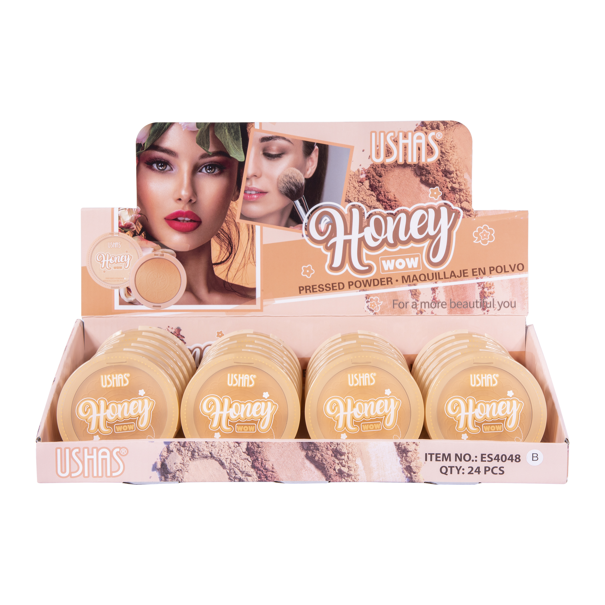 Polvo Compacto Honey Ushas Tonos B Miis Cosmetics Mayorista