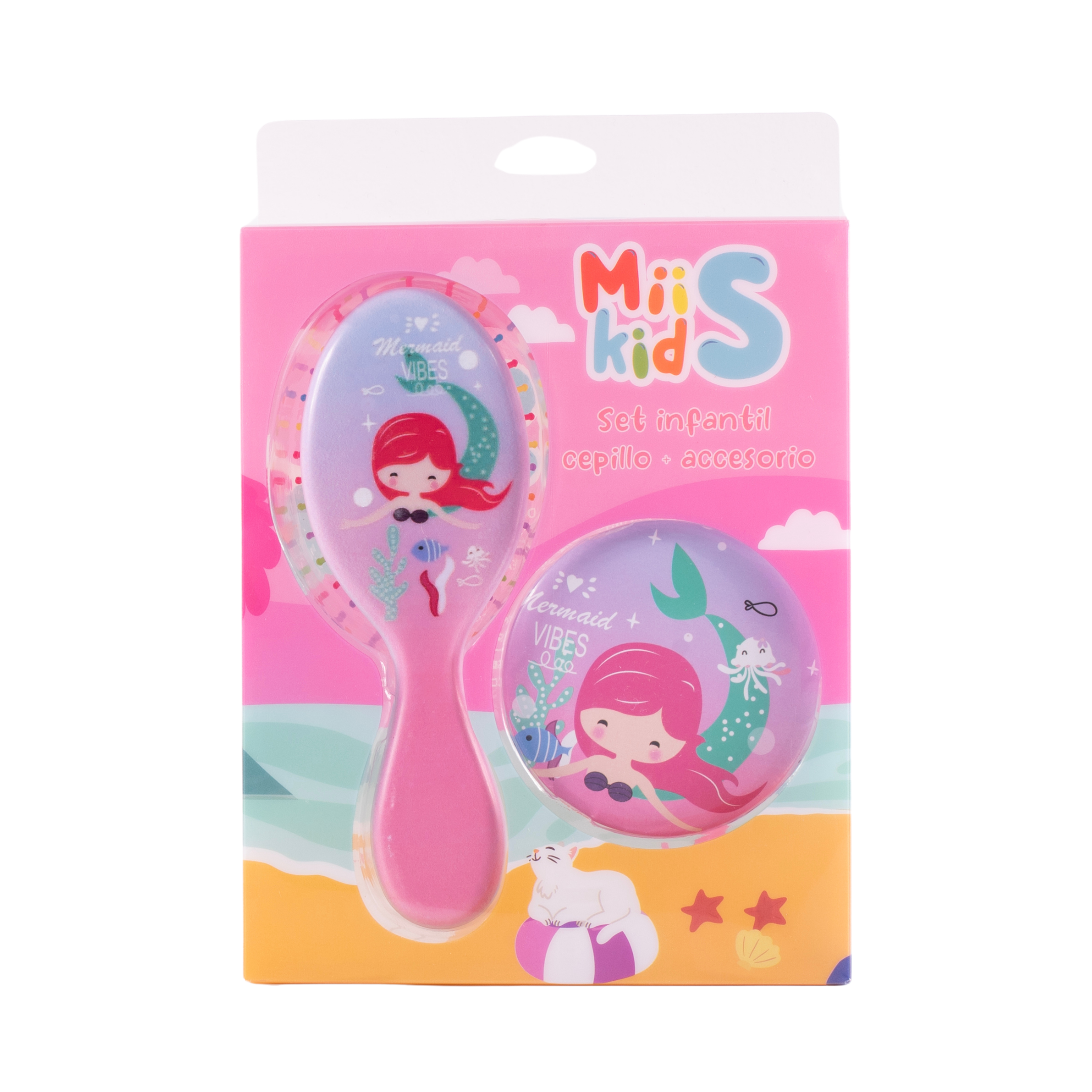 Set de cepillo y espejo sirenita