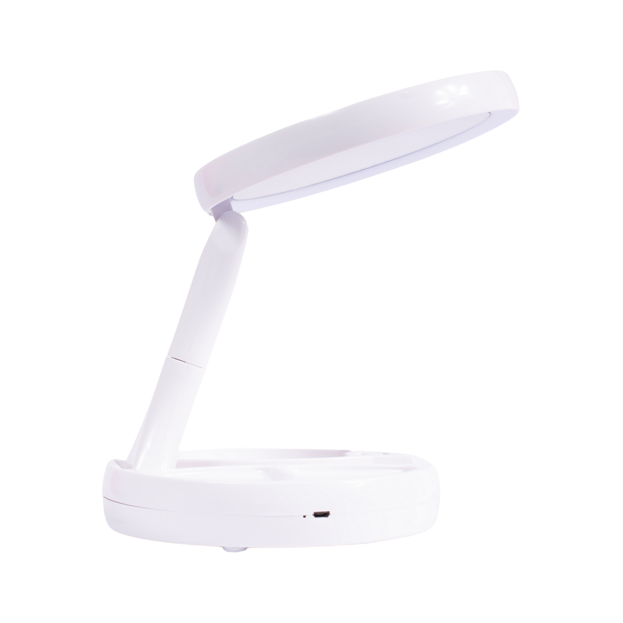 Espejo base con luz led redondo