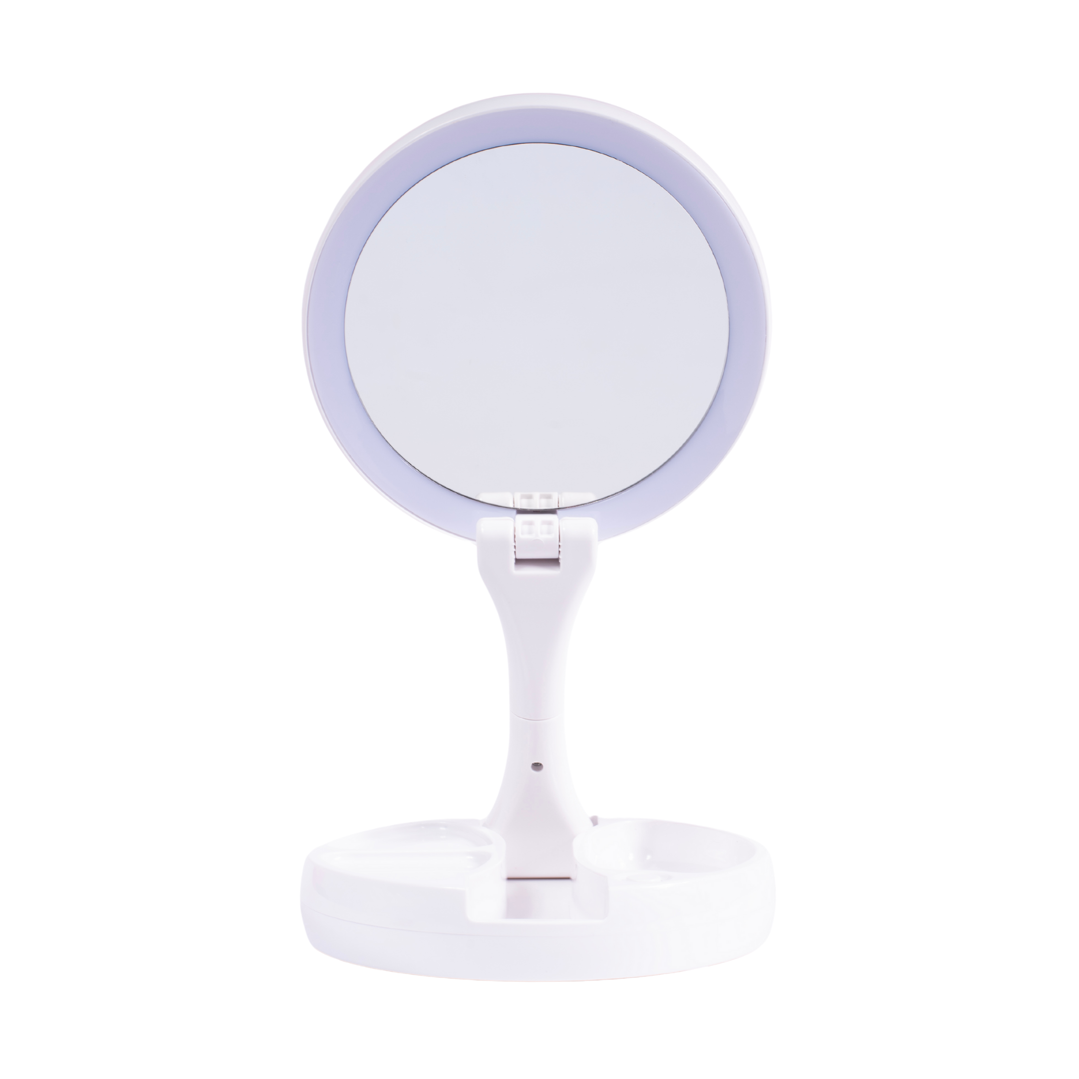 Espejo base con luz led redondo