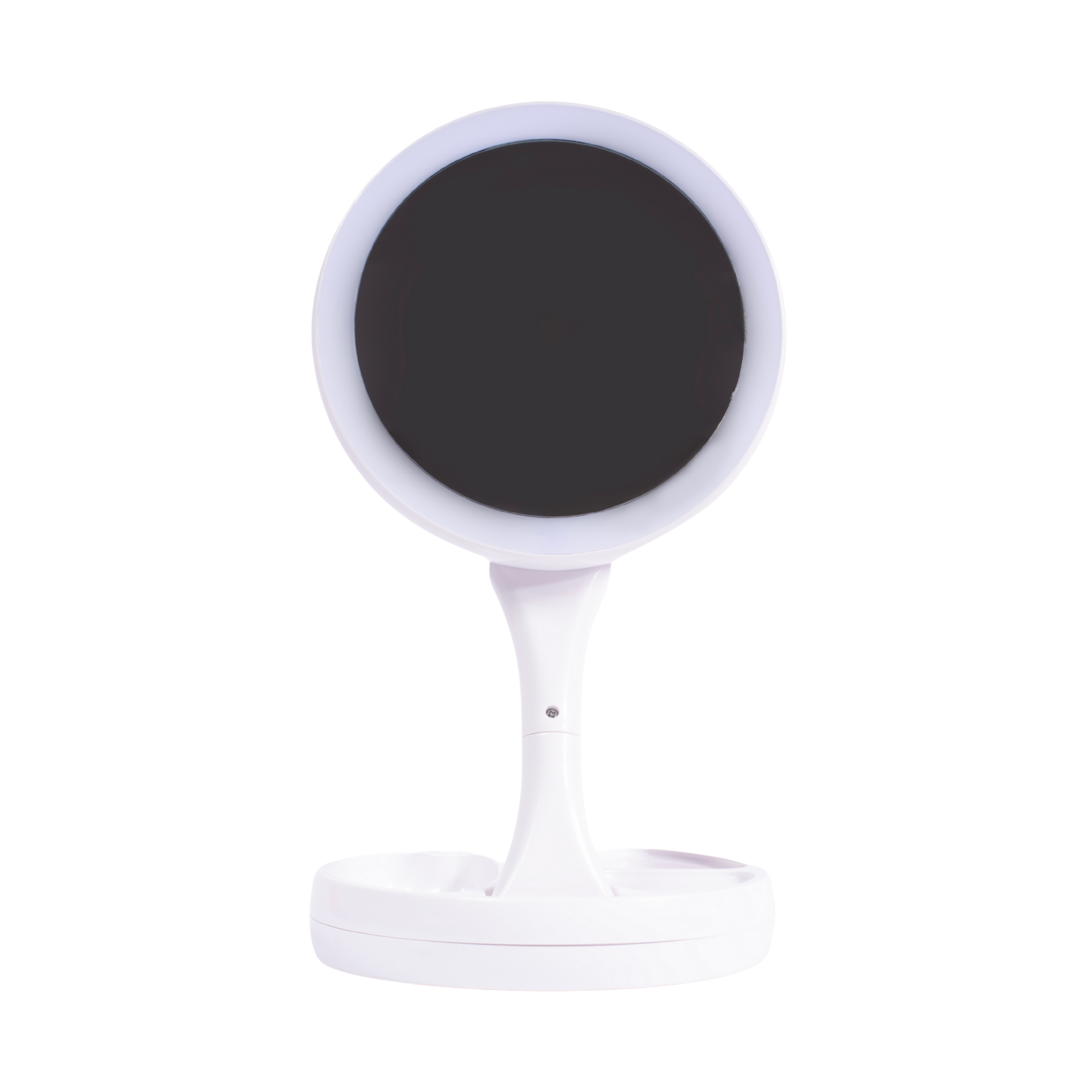 Espejo base con luz led redondo