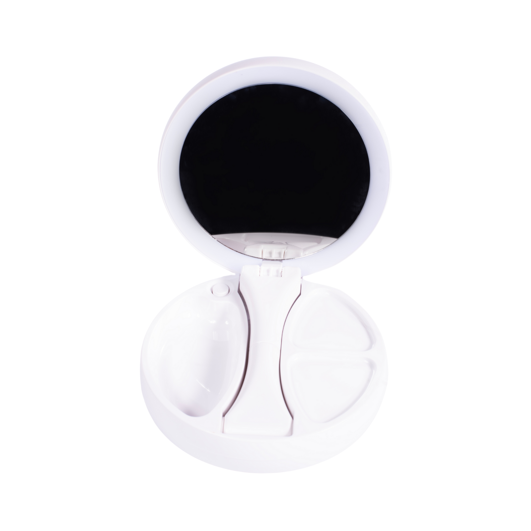 Espejo base con luz led redondo