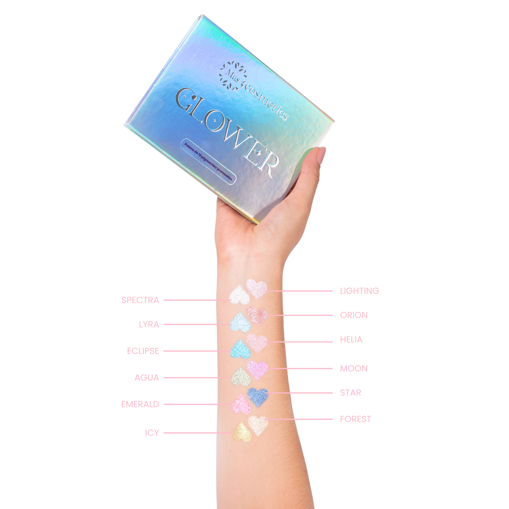 Paleta de pigmentos prensados