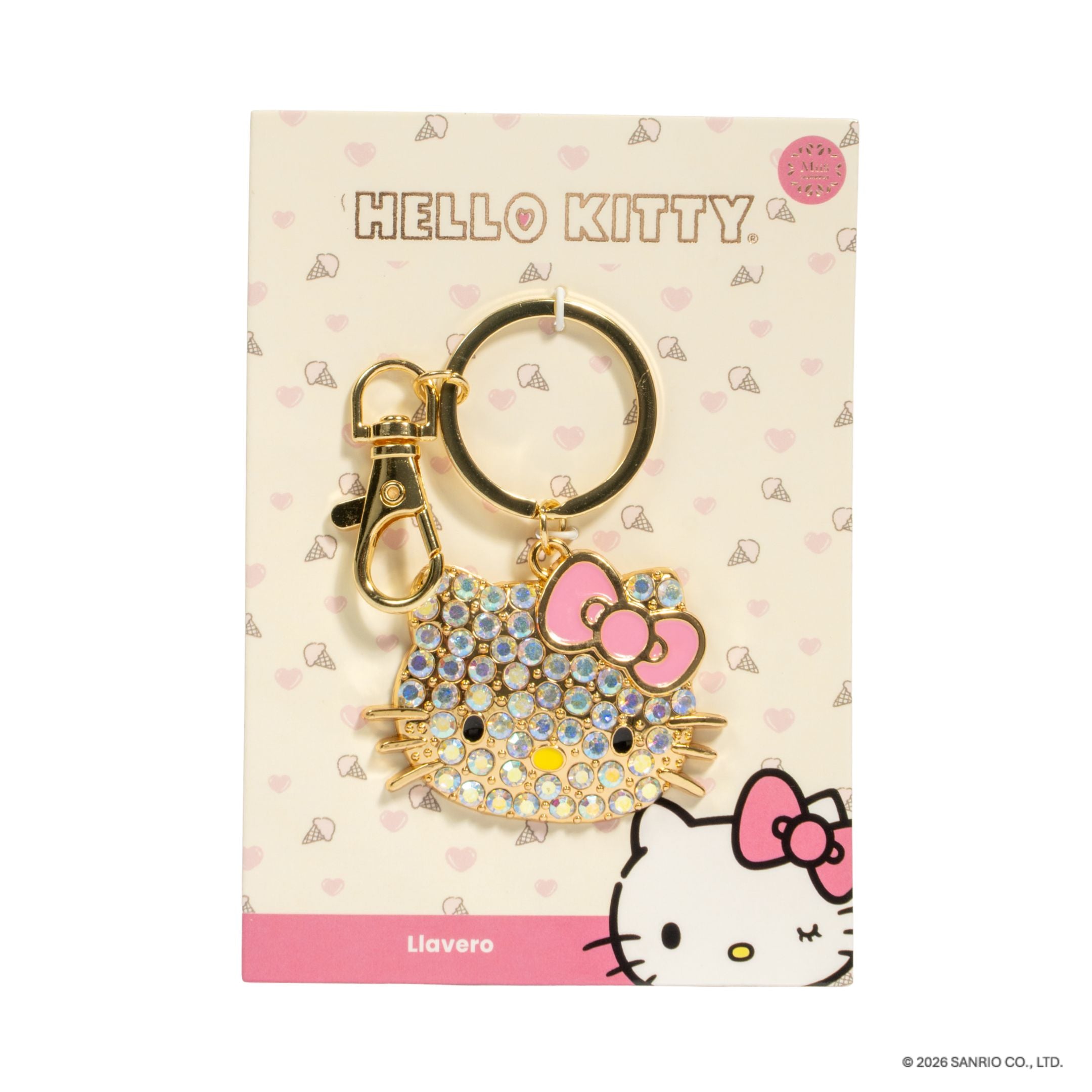 Llavero kitty dorado