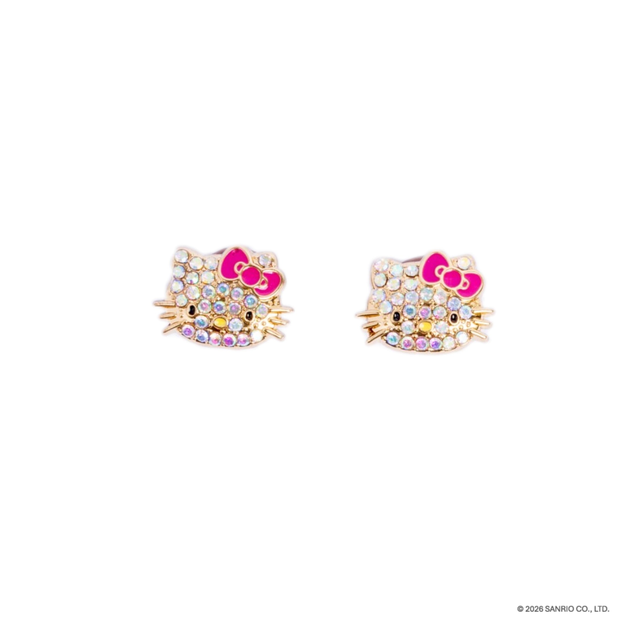 Aretes tipo topo kitty dorado