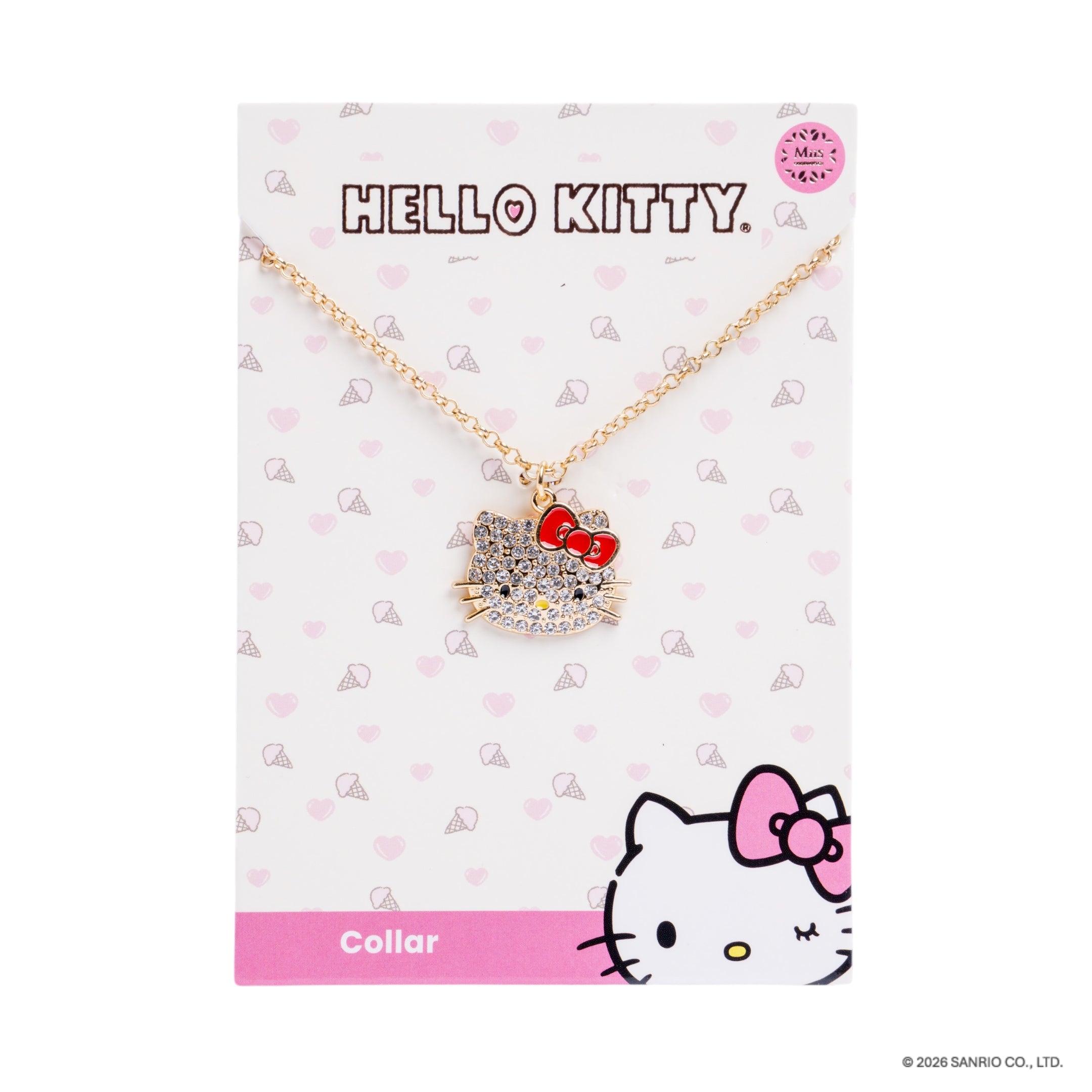 Collar rostro kitty dorado