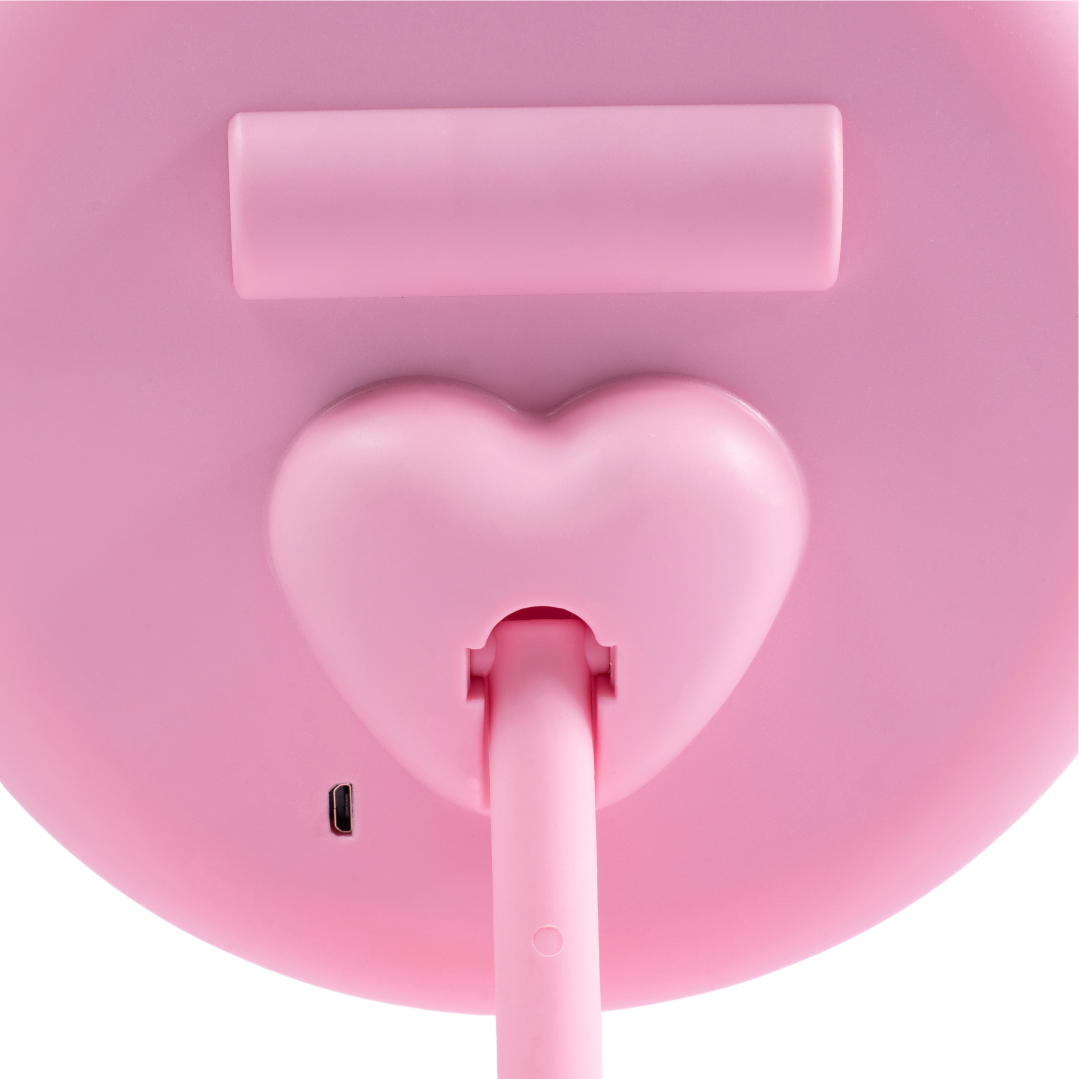 Espejo blanco base con luz rosa