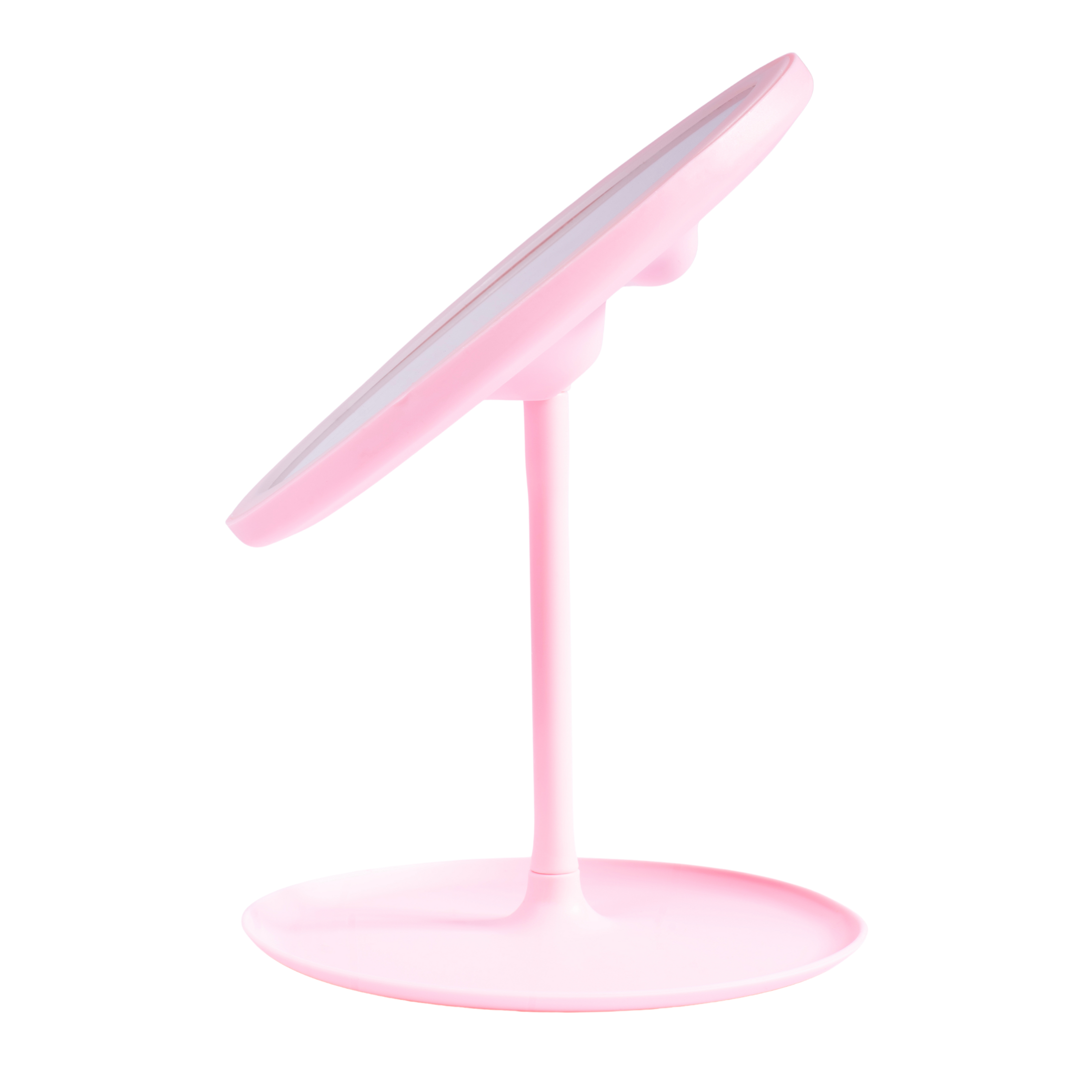 Espejo rosa base con luz led