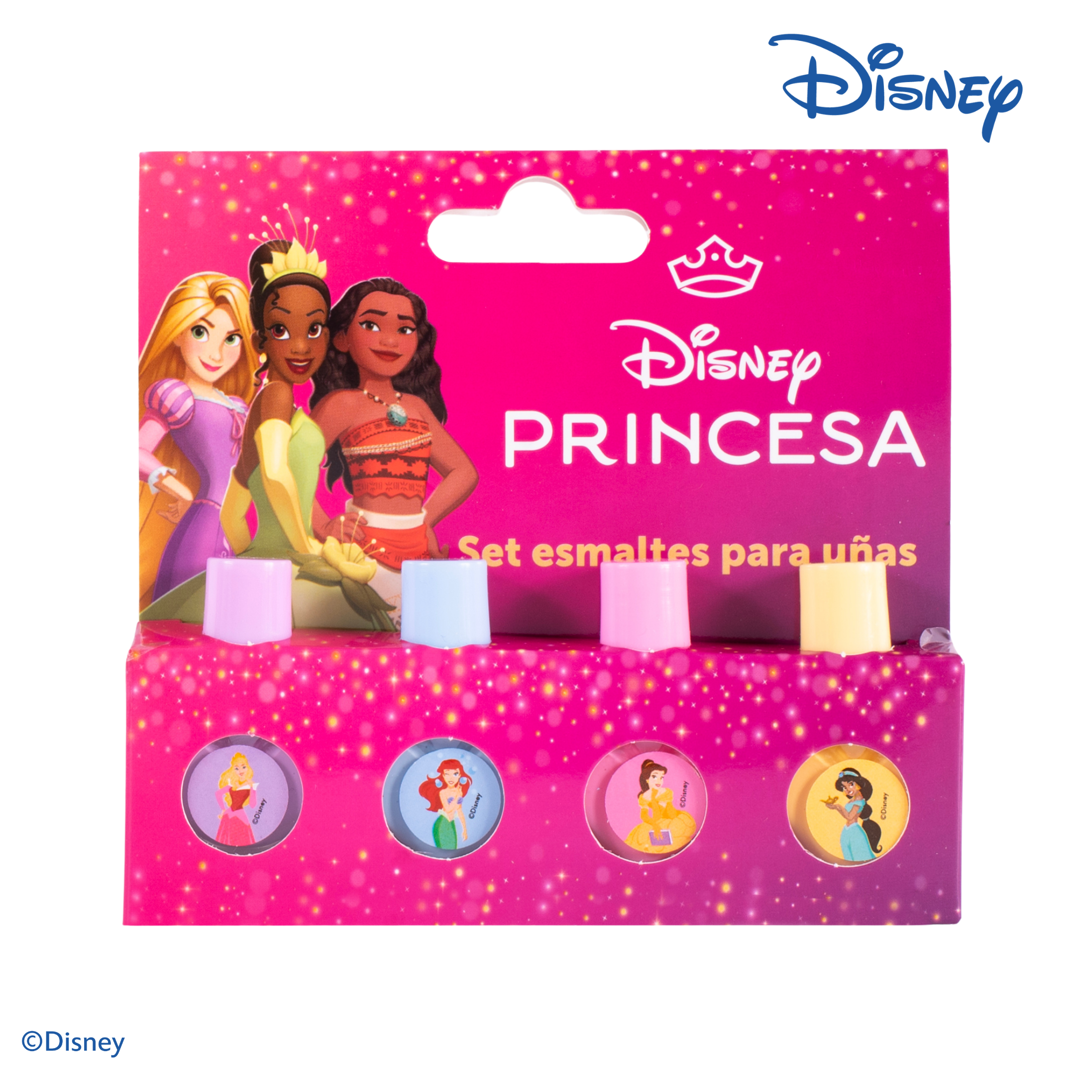 Set de esmaltes princesas x 4 piezas