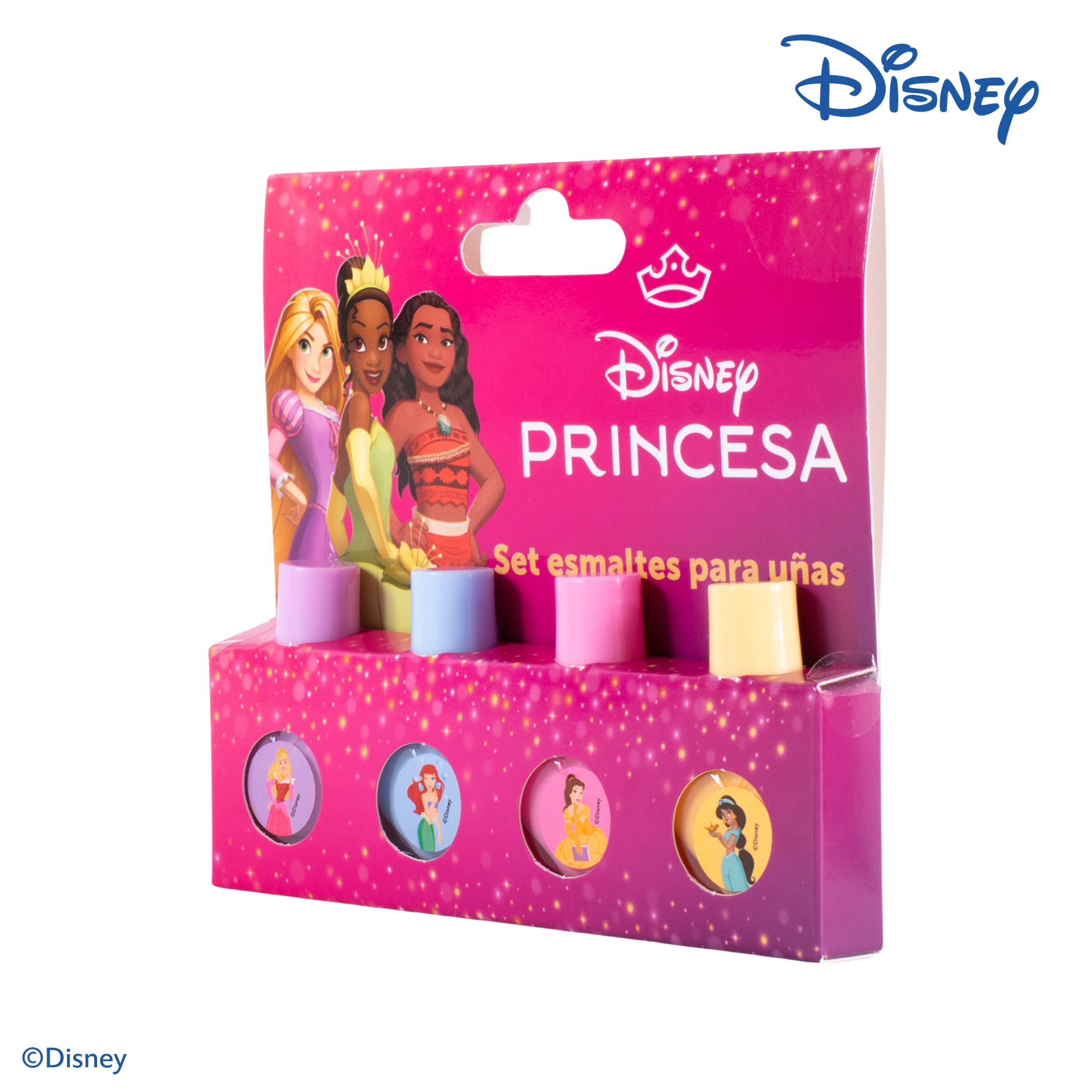 Set de esmaltes princesas x 4 piezas