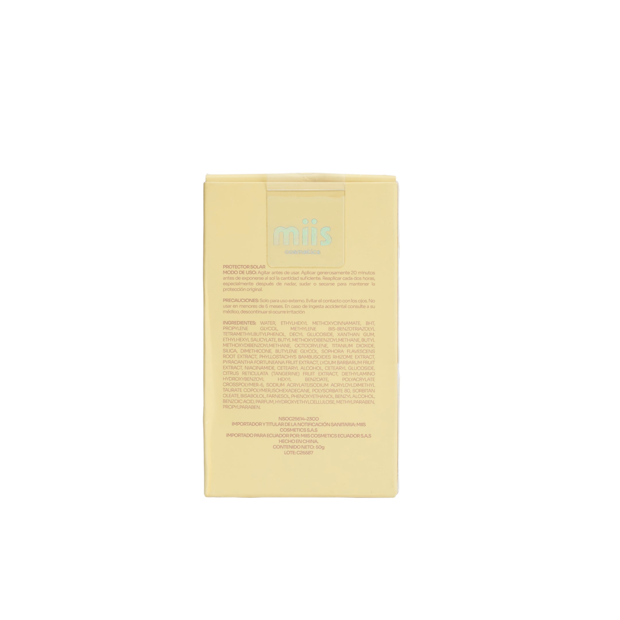 Protector Solar SPF 50 con Niacinamida – 50 g