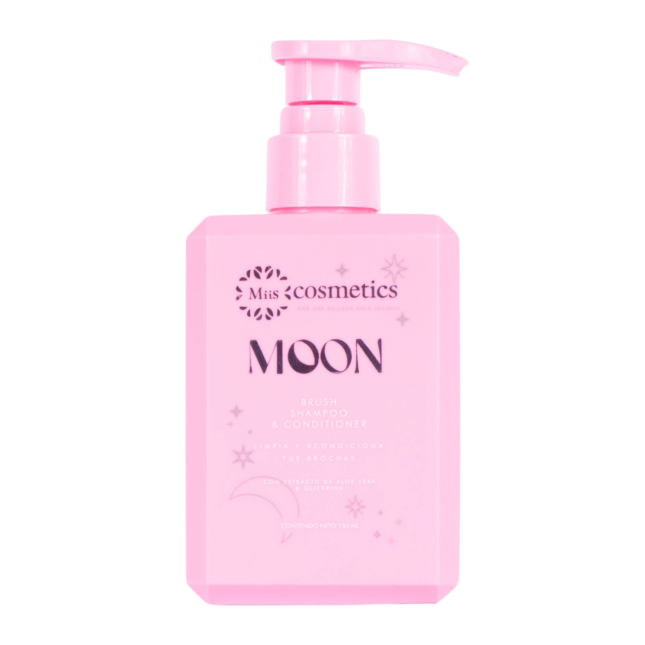Shampoo para brochas Moon incluido en el combo