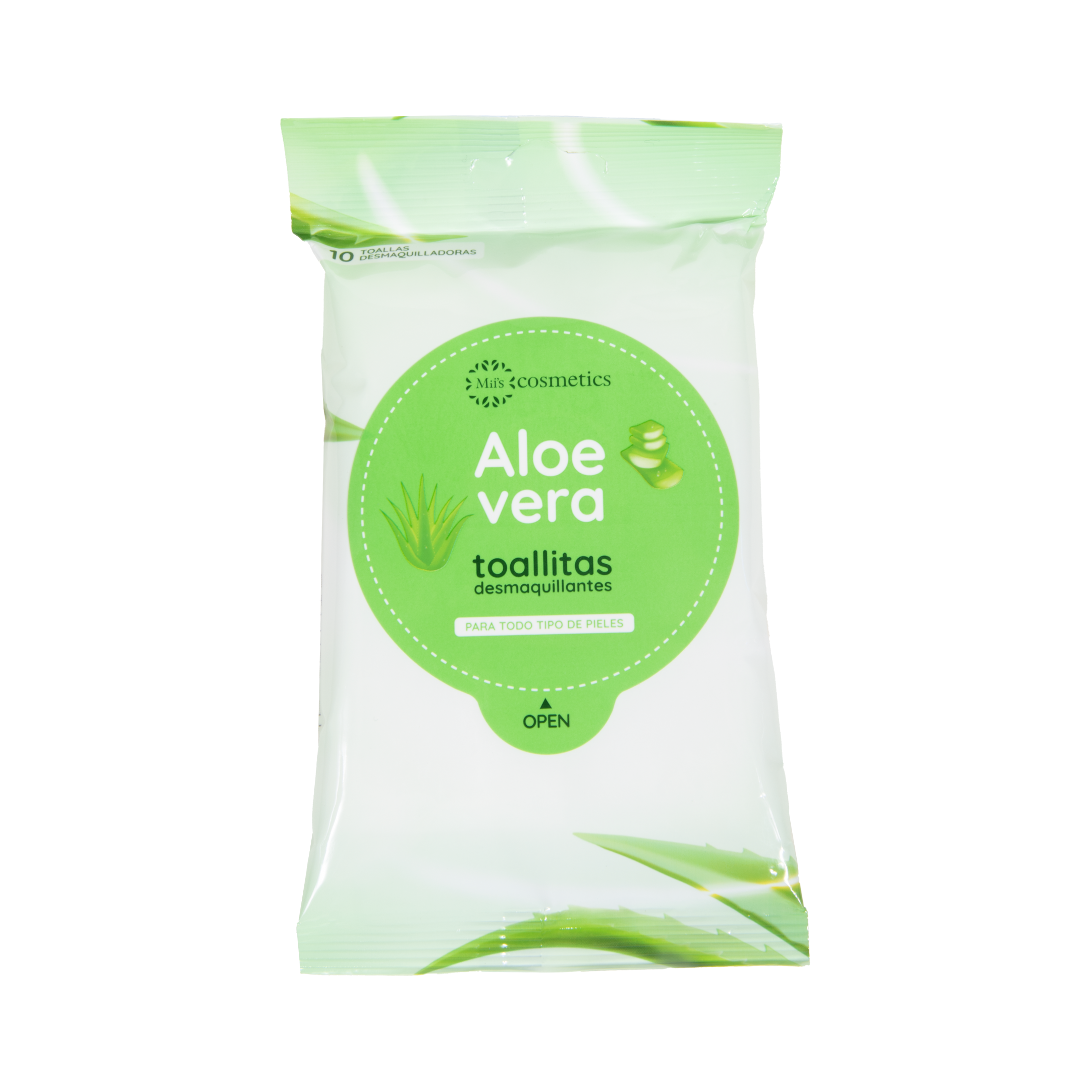 Toalla desmaquillante aloe vera x 10 und