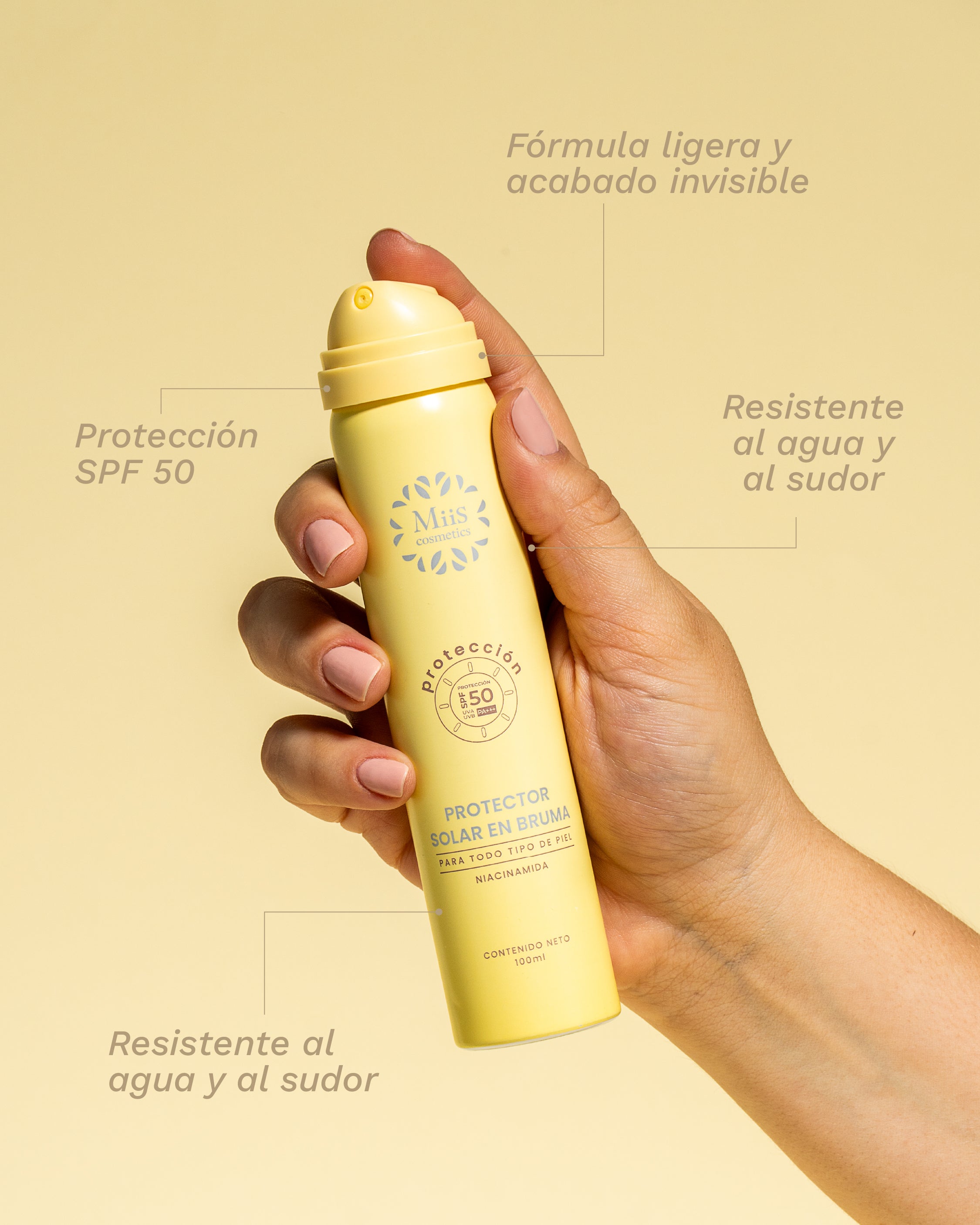 Protector solar en bruma