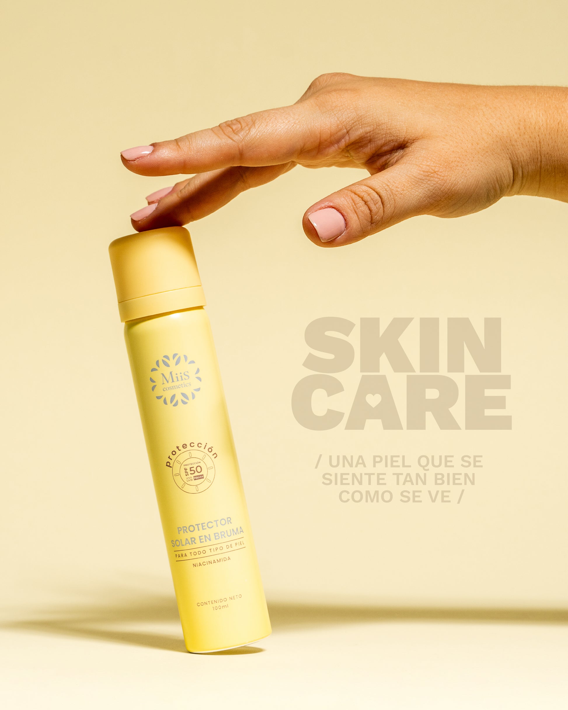 Protector solar en bruma